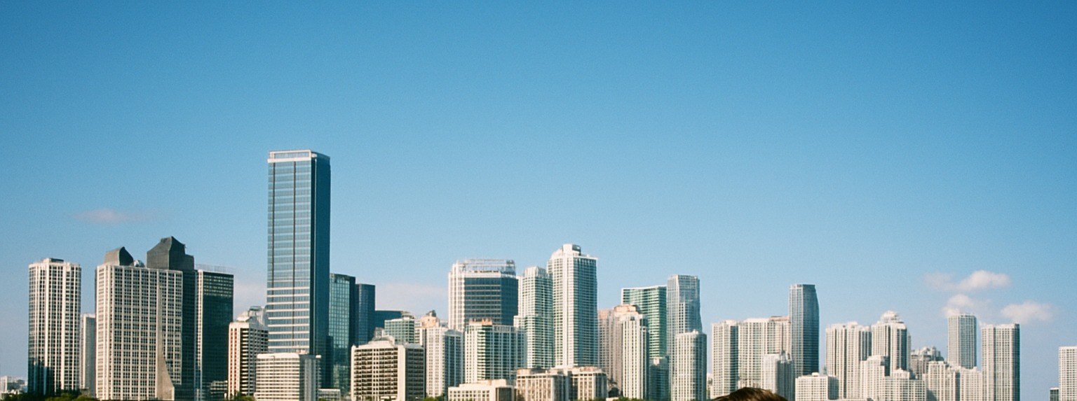 The Miami skyline across Biscayne Bay